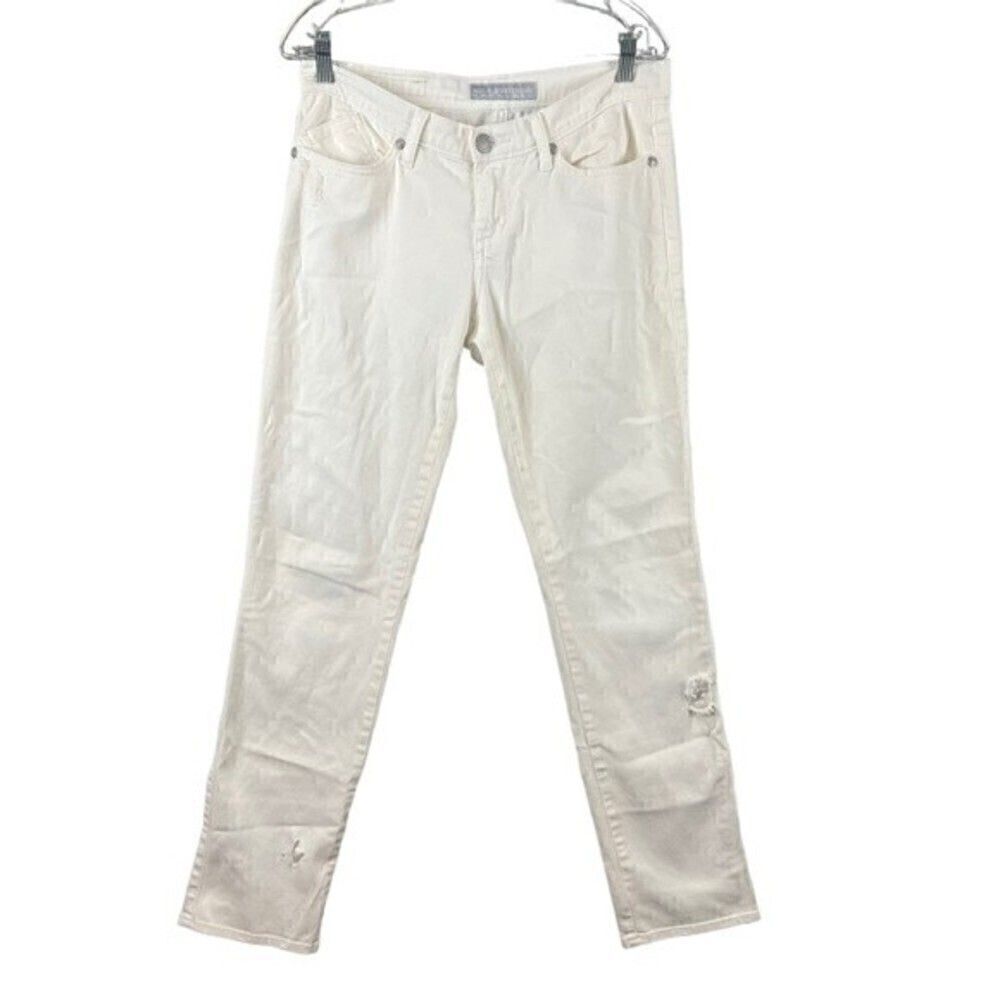 Rock & Republic White Mid Rise Straight Leg Jeans Size 6
